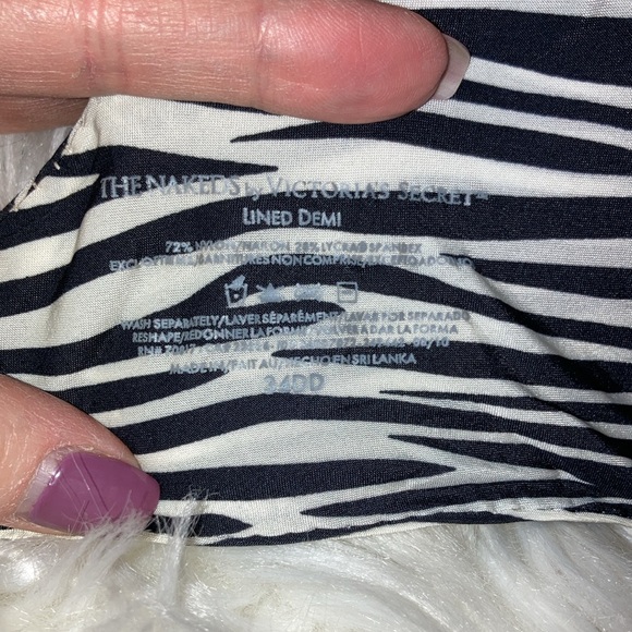 VS Zebra The Naked Demi Underwire Bra 34DD - Picture 4 of 8